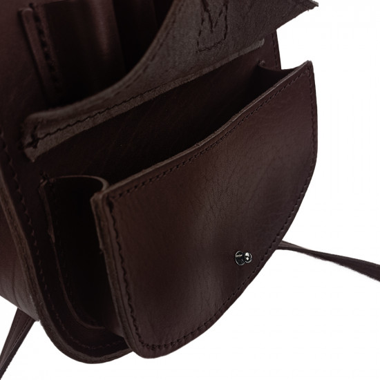 Ягдташ охотничий натуральная кожа малый цвет шоколад