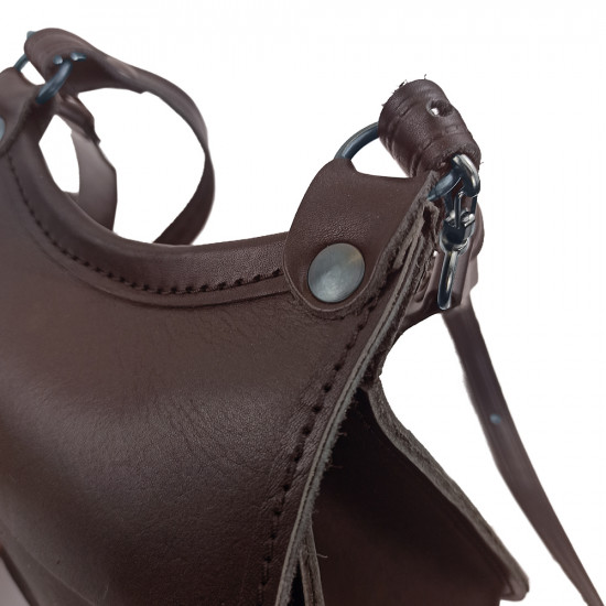 Ягдташ охотничий натуральная кожа малый цвет шоколад