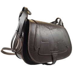 Ягдташ охотничий натуральная кожа средний цвет шоколад