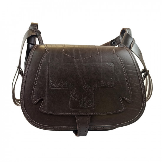 Ягдташ охотничий натуральная кожа средний цвет шоколад