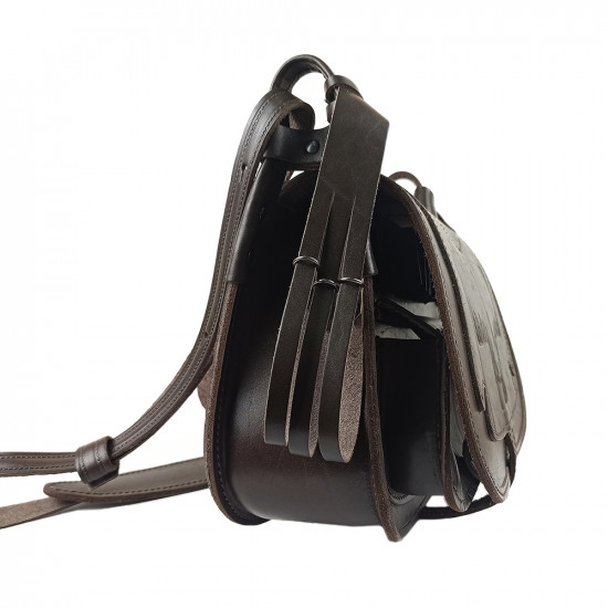 Ягдташ охотничий натуральная кожа средний цвет шоколад