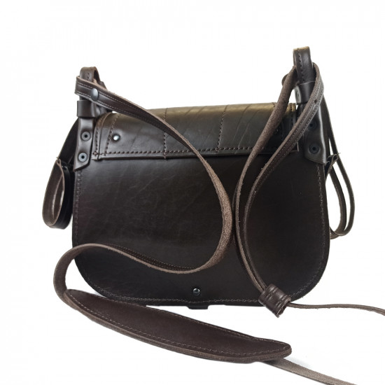 Ягдташ охотничий натуральная кожа средний цвет шоколад