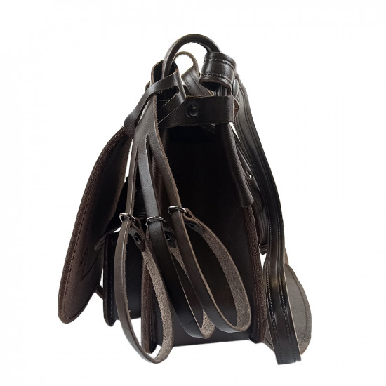 Ягдташ охотничий натуральная кожа средний цвет шоколад