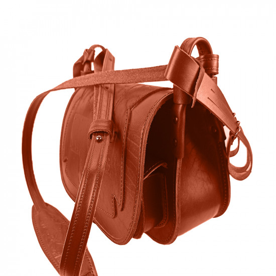 Ягдташ охотничий натуральная кожа средний цвет коньяк