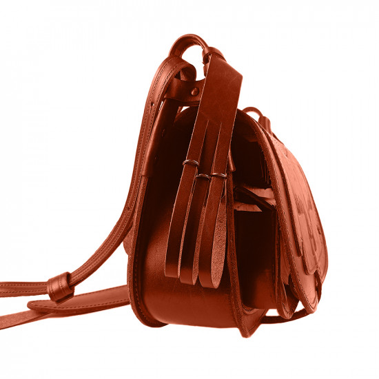 Ягдташ охотничий натуральная кожа средний цвет коньяк