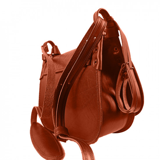 Ягдташ охотничий натуральная кожа средний цвет коньяк