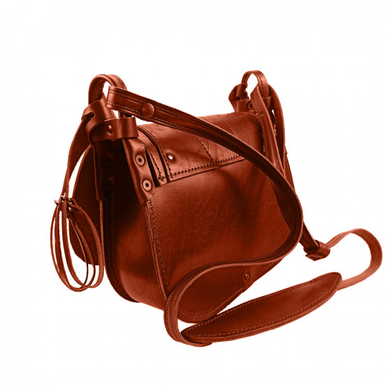 Ягдташ охотничий натуральная кожа средний цвет коньяк