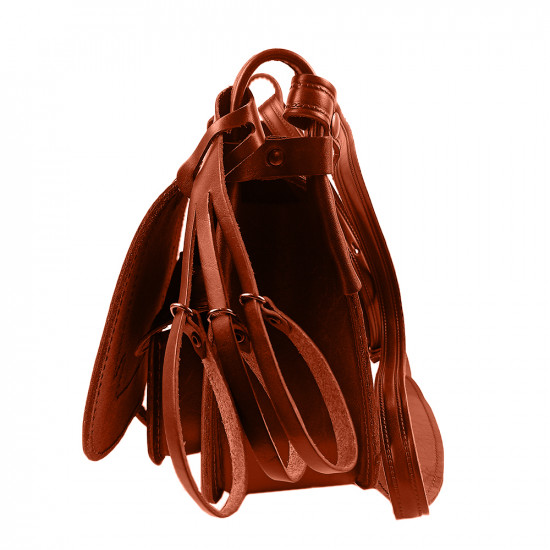 Ягдташ охотничий натуральная кожа средний цвет коньяк